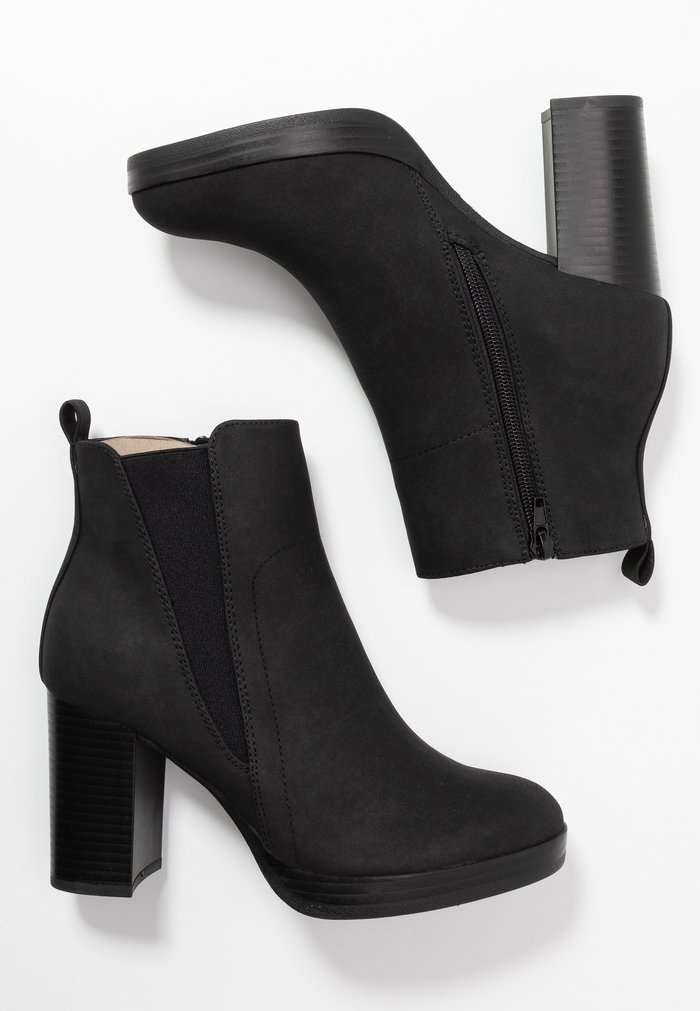 Bottines Anna Field Block heel platform Zip UP Noir Femme | CXK-3897353